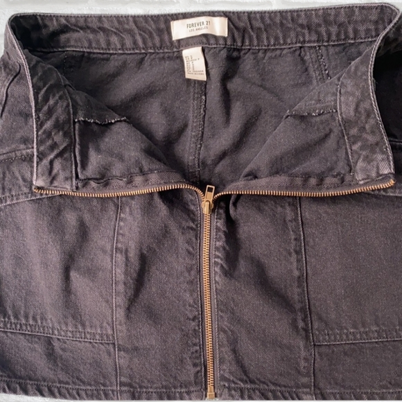 Mini Denim Zipper Skirt Forever 21 - Picture 3 of 8
